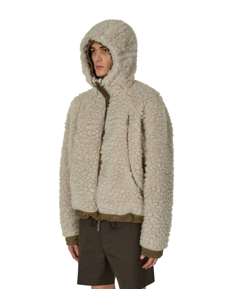 Silver Olive ROA Heavy Furry Jacket | RLZOA-6709