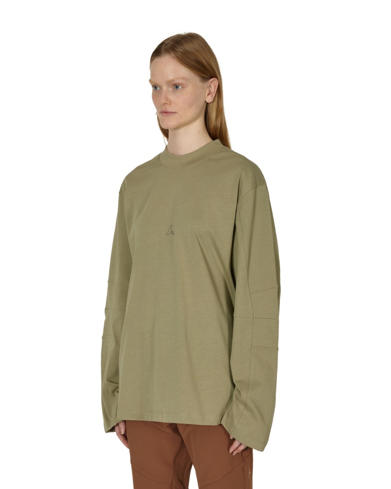 Silver Olive ROA T-shirt Long Sleeve | SDFQX-2906