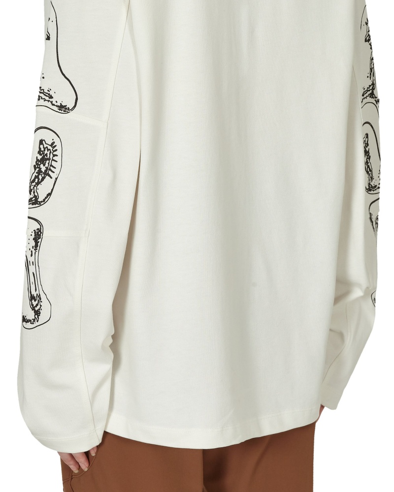 White ROA T-shirt Graphic Long Sleeve | GIWTO-5249