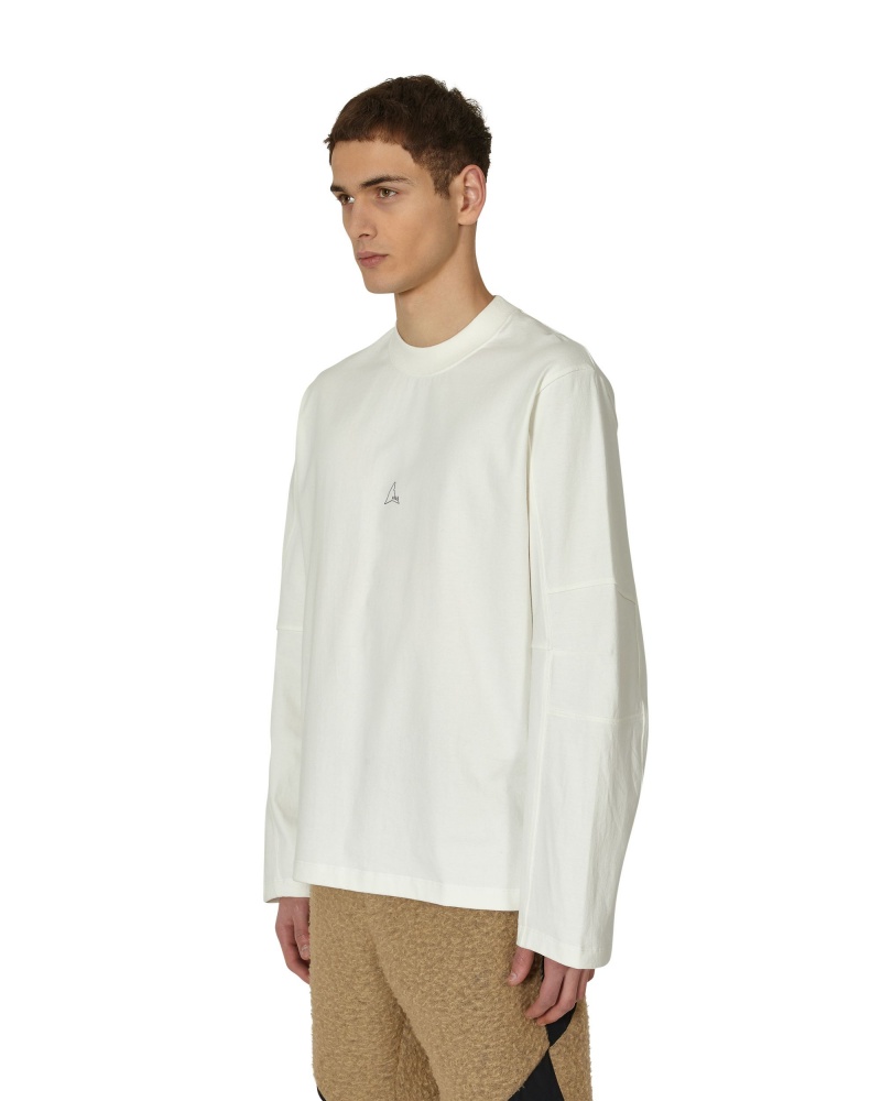 White ROA T-shirt Long Sleeve | HBUMW-4071